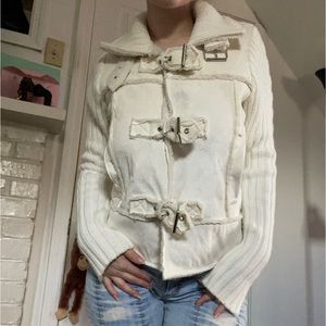 Super cute vintage suede buckle y2k jacket